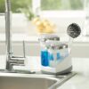 Casabella Sink Sider Duo with Sponge - (White & Chrome Plating) - Image 3