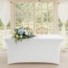 EZKOS White Stretch Spandex Table Cover – 6fit, for Party, Wedding, Banquet - Image 5