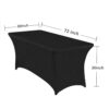 EZKOS Black Spandex Table Cover – 6fit, for Party, Banquet - Image 2